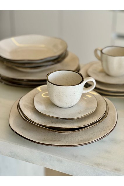 Aparelho de Jantar e Chá 20 Peças Ryo Maresia Porcelana Oxford