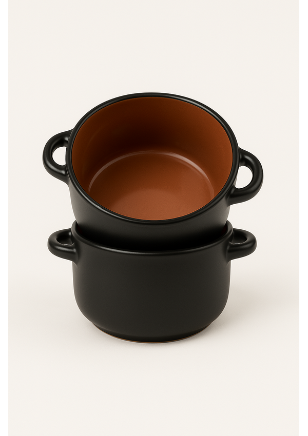 Conjunto C/ 4 Cocottes De Cerâmica C/ Alça 310ml - Wellmix